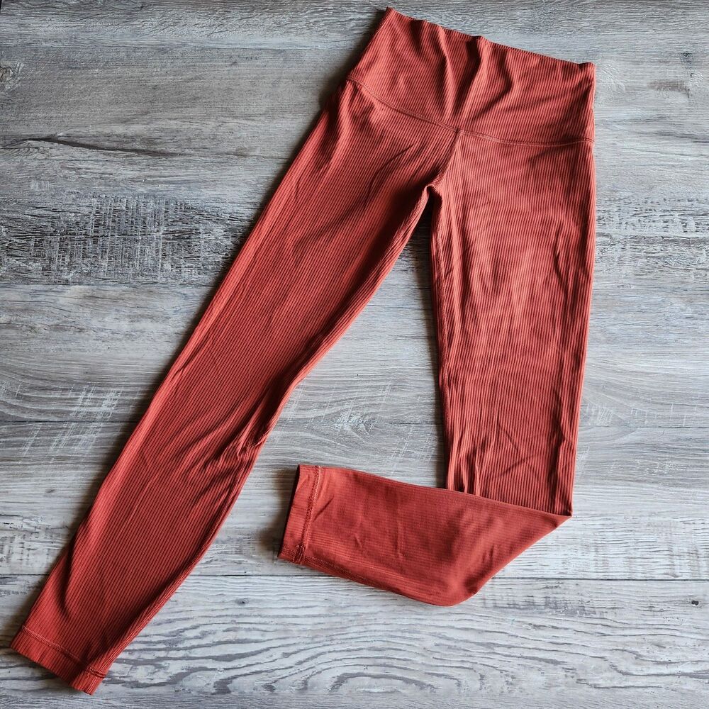 (4) Lululemon Align Ribbed High-Rise Pant 25"